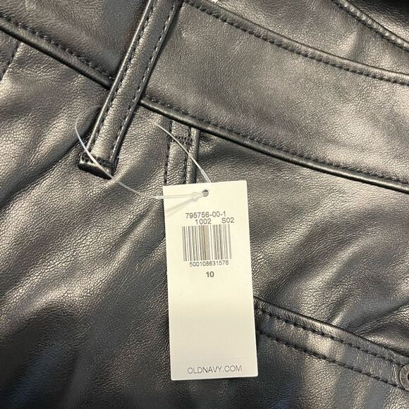 Old Navy High Rise Flare Faux Leather Pants - Picture 5 of 6